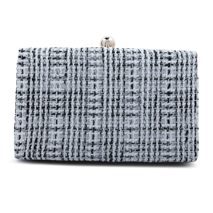 creative weave clutch bag#color_white