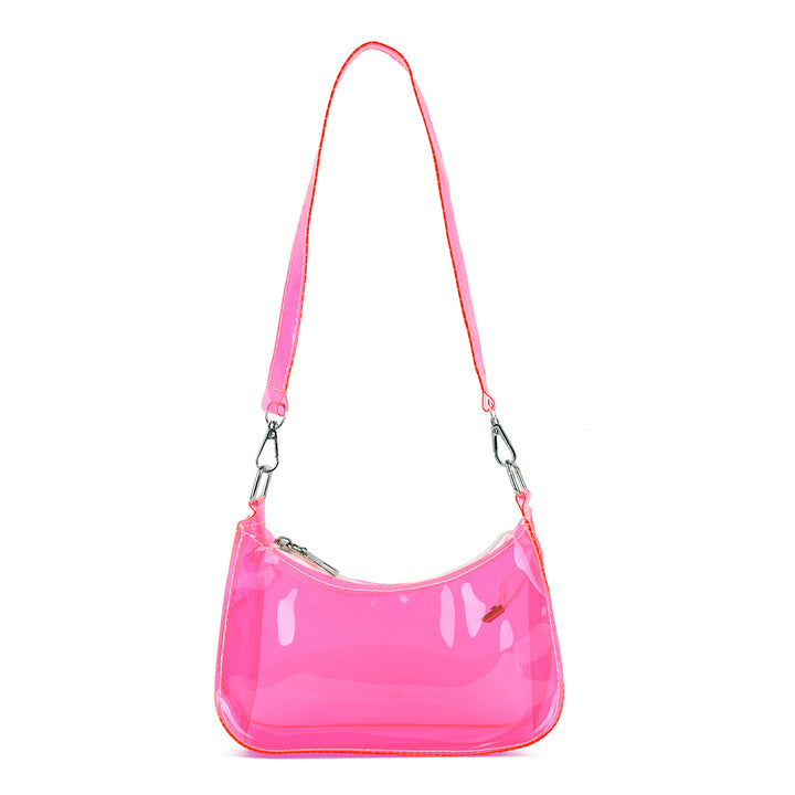 jelly baguette bag#color_fuschia