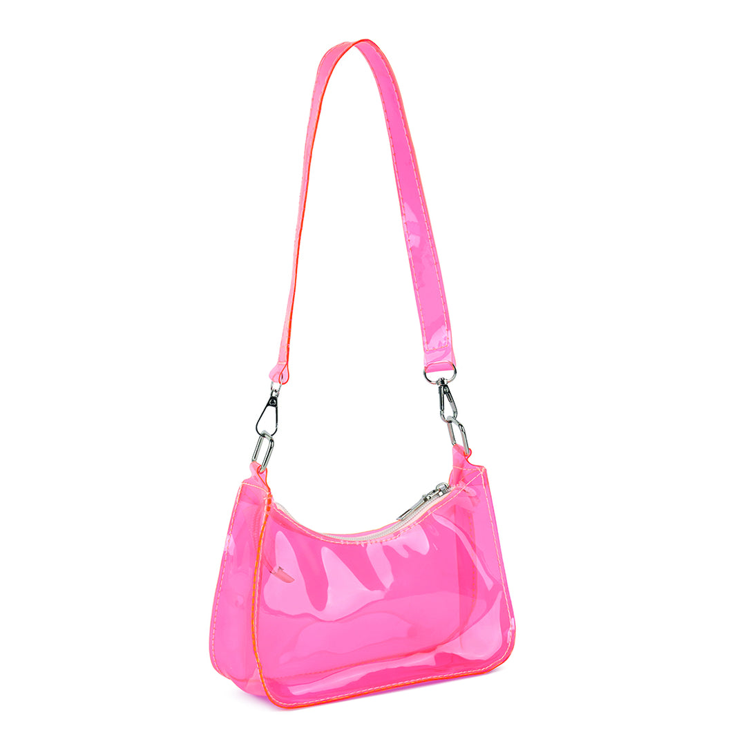 jelly baguette bag#color_fuschia