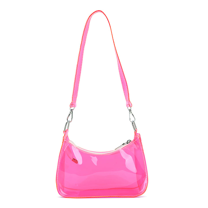jelly baguette bag#color_fuschia