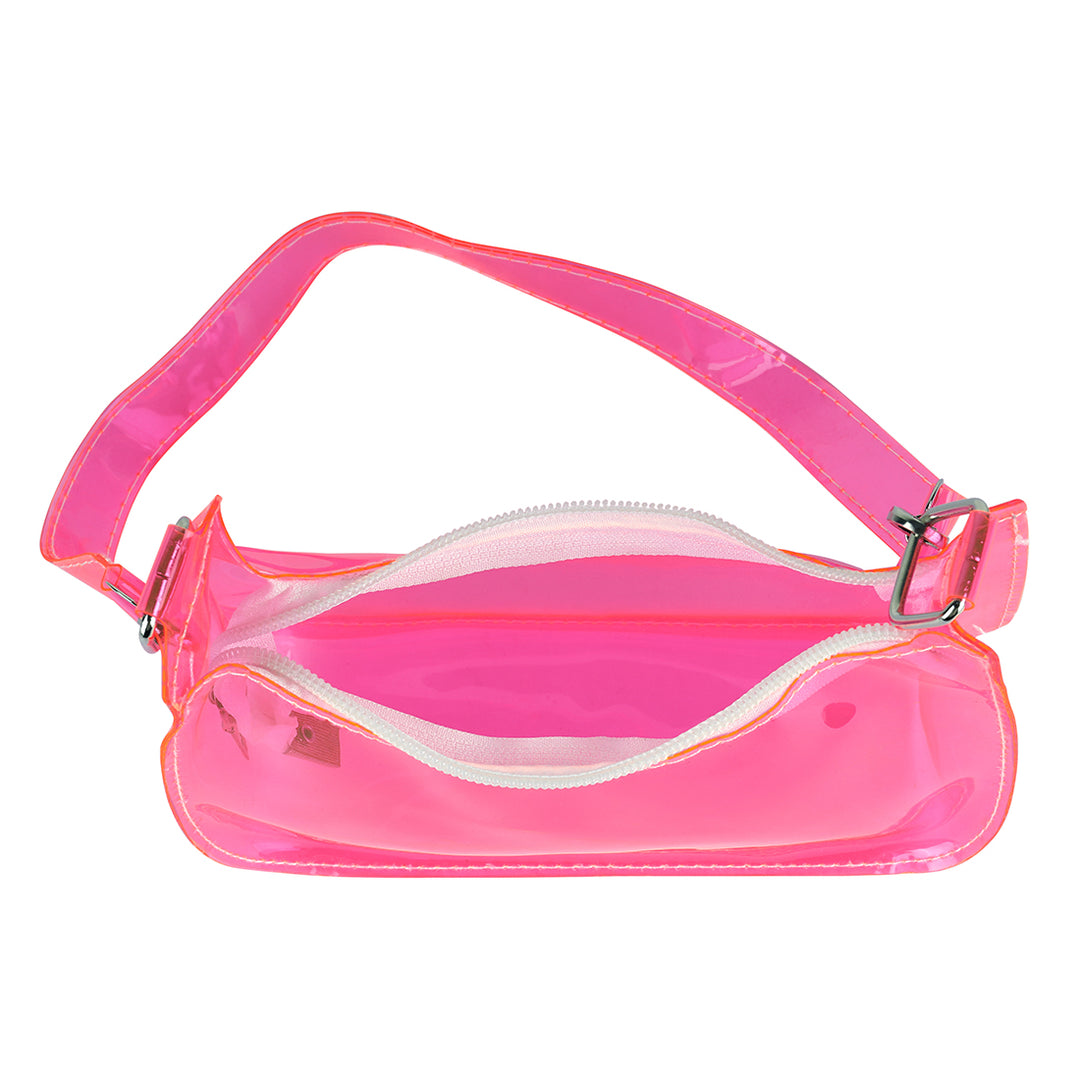 jelly baguette bag#color_fuschia