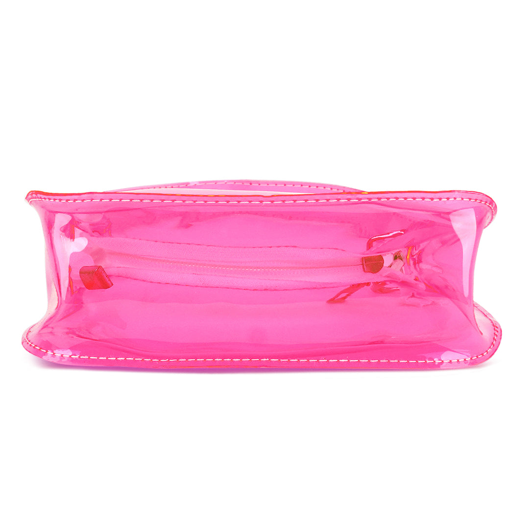 jelly baguette bag#color_fuschia