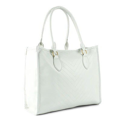chevron pattern tote bag#color_white