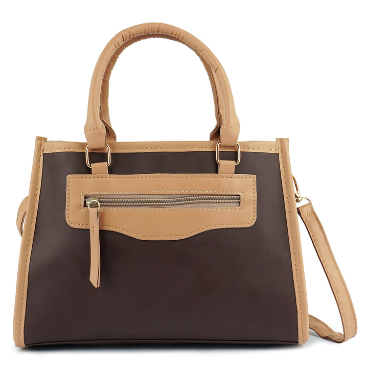 color block tote bag#color_brown