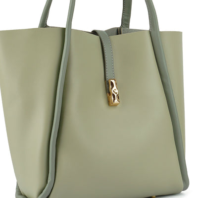 dual tone tote bag#color_green