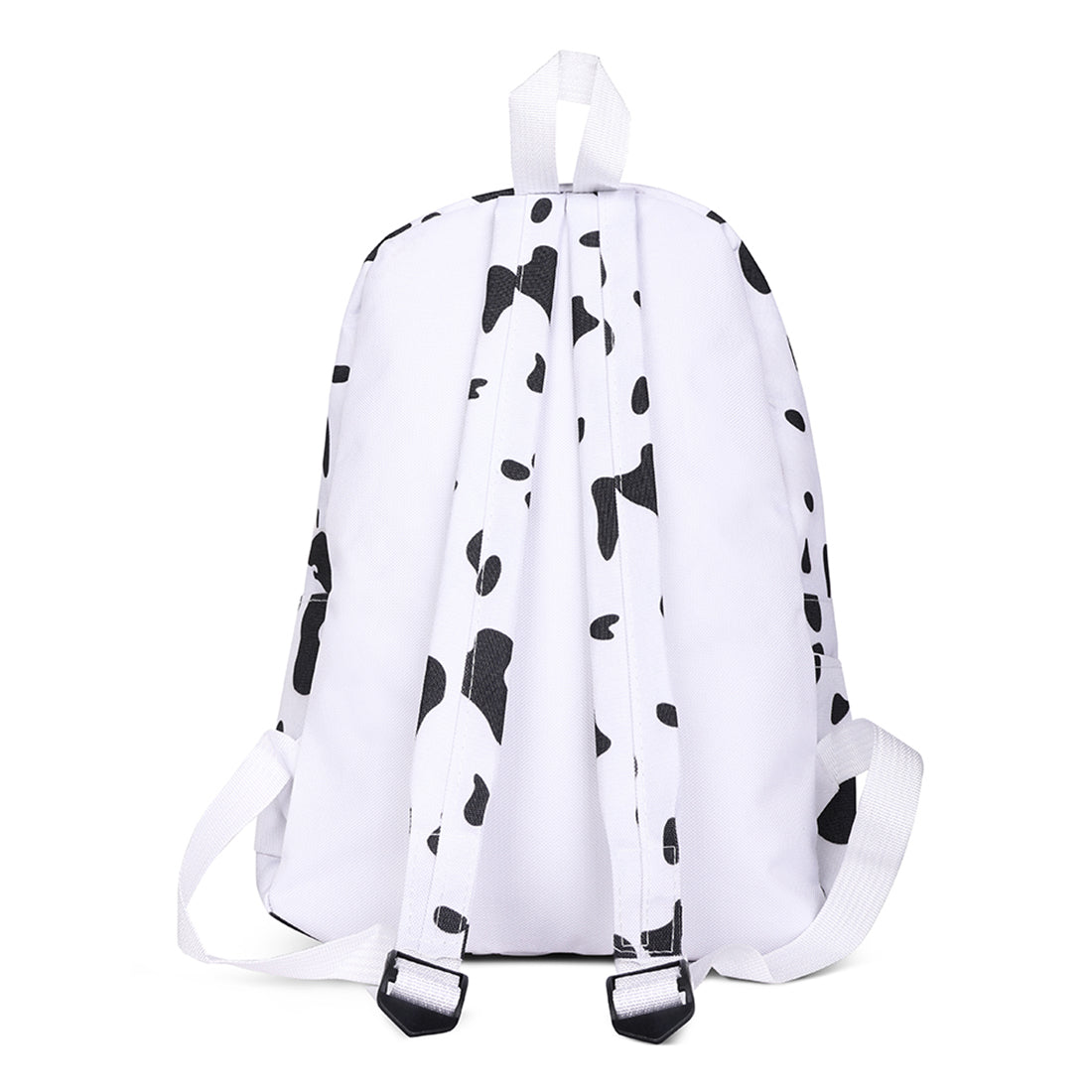 White Cow Printed Casual Backpack