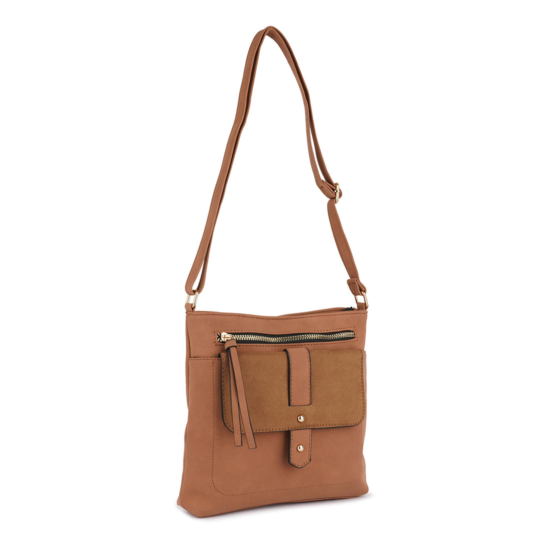 Brown PU Sling Bag