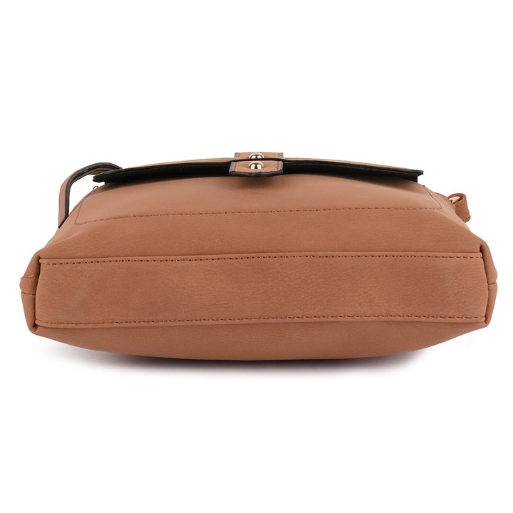 Brown PU Sling Bag