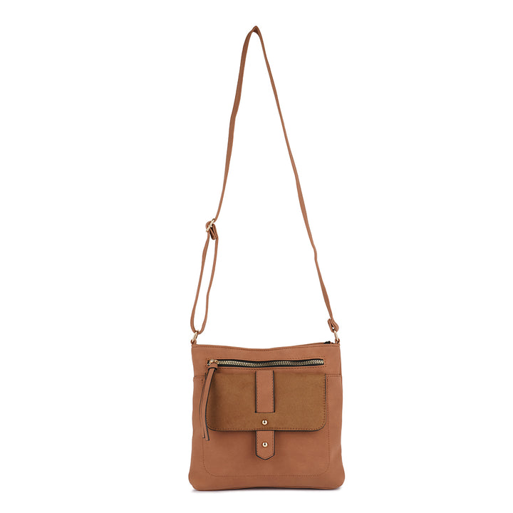 Brown PU Sling Bag