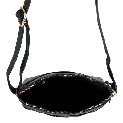 Black PU Adjustable Sling Bag