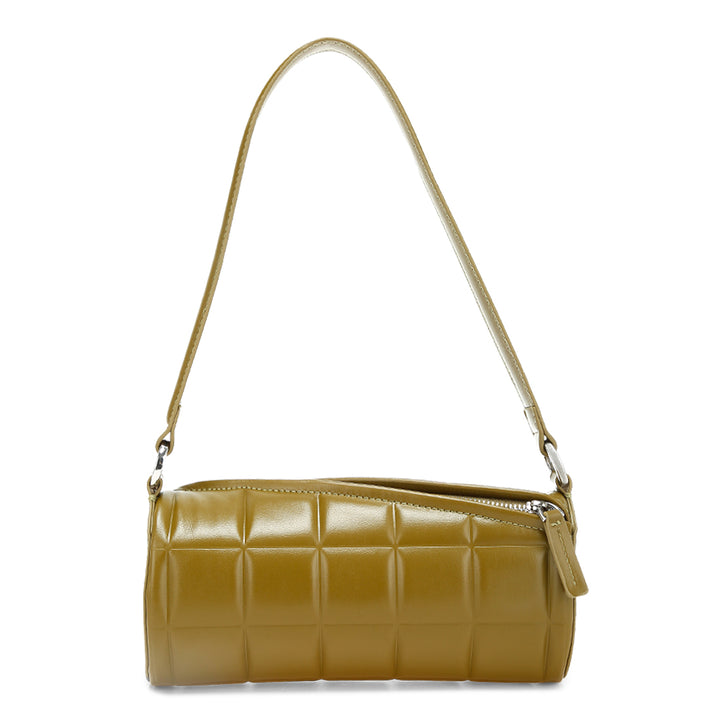 women cylindrical pillow crossbody bag#color_green