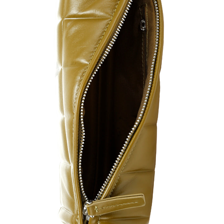 women cylindrical pillow crossbody bag#color_green