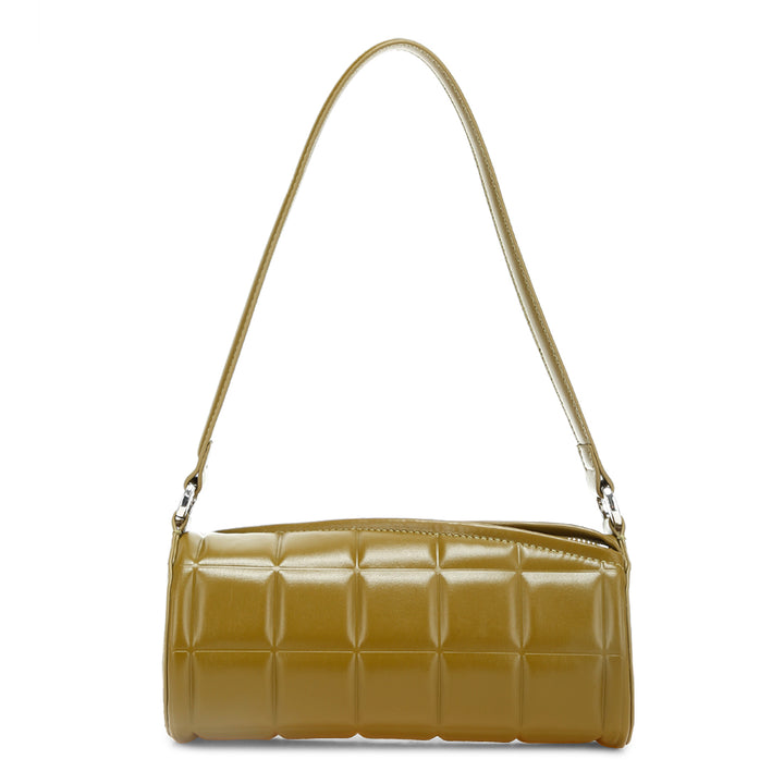 women cylindrical pillow crossbody bag#color_green