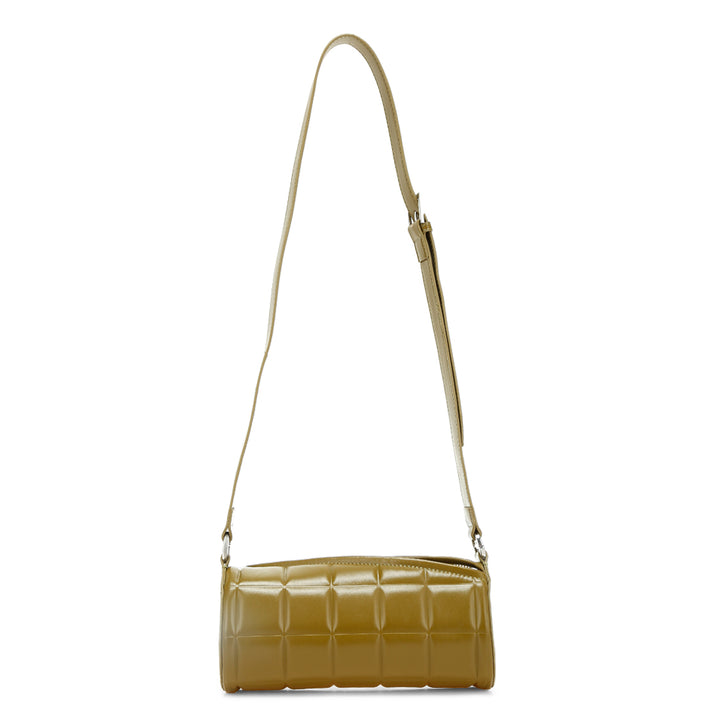 women cylindrical pillow crossbody bag#color_green