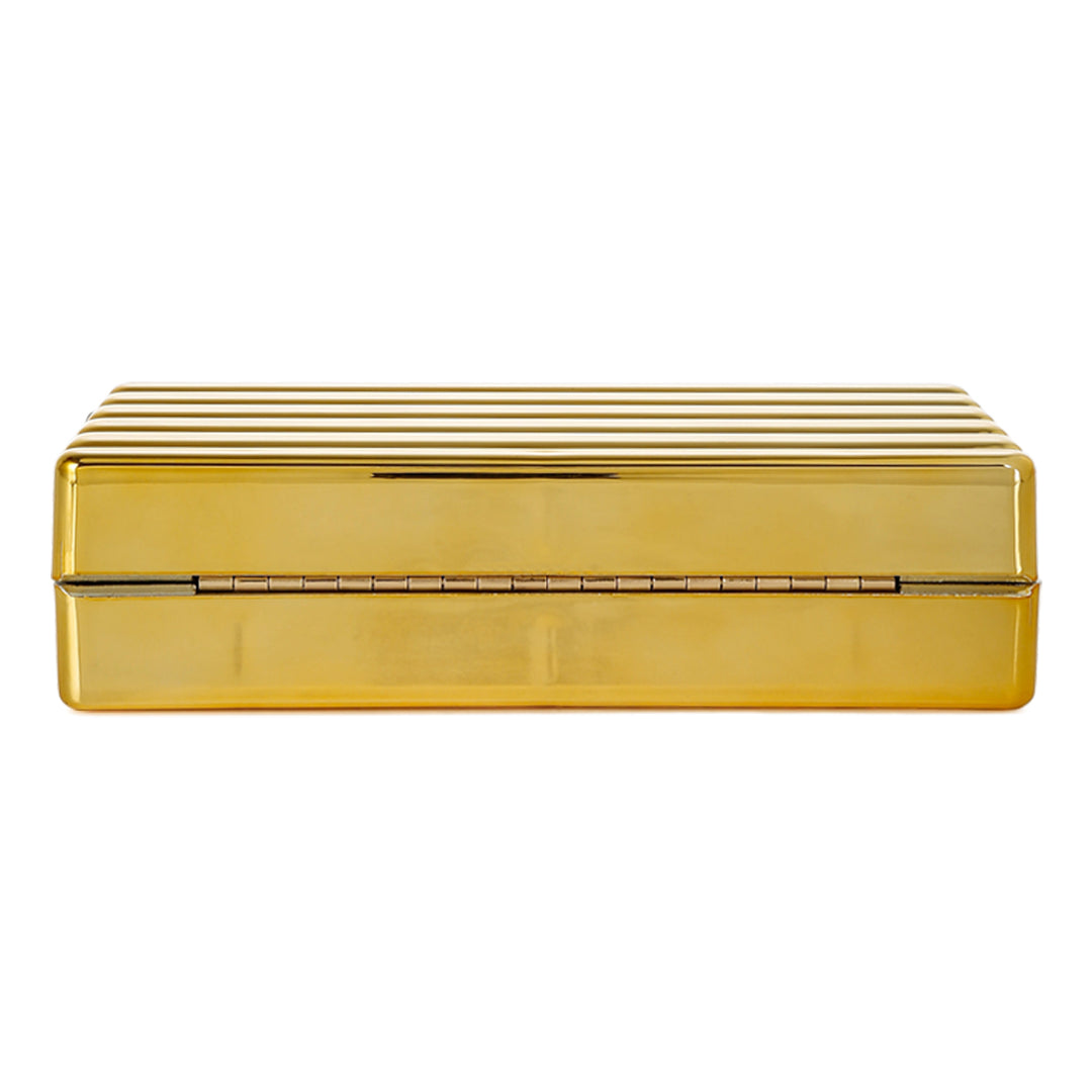 Gold Metallic Mini Box Bag