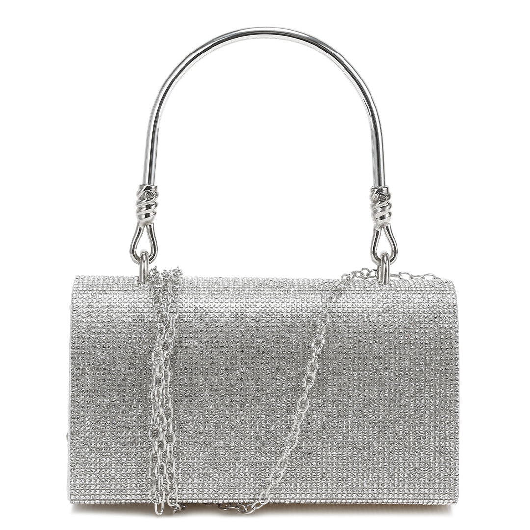 Mini Top Handle Rhinestone Bag