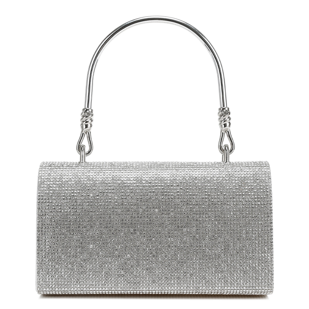 Mini Top Handle Rhinestone Bag