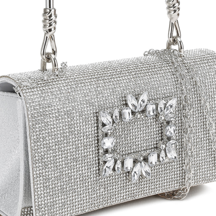 Mini Top Handle Rhinestone Bag