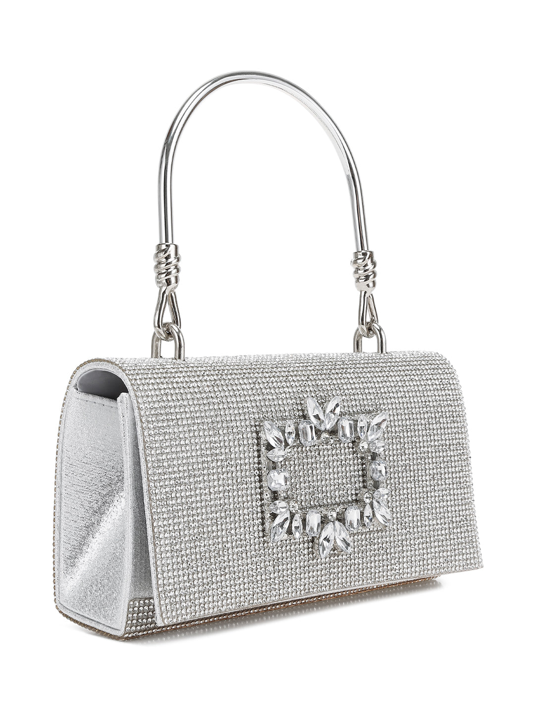 Mini Top Handle Rhinestone Bag
