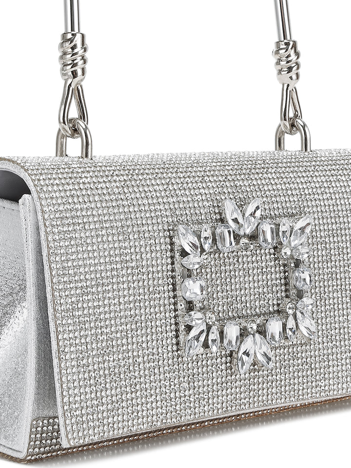 Mini Top Handle Rhinestone Bag