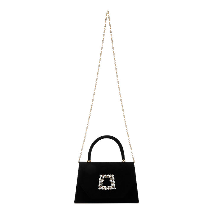 mini top handle brooch bag#color_black