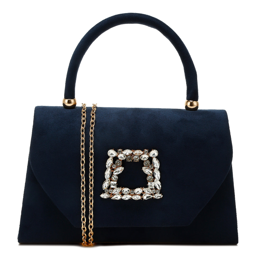 mini top handle brooch bag#color_navy