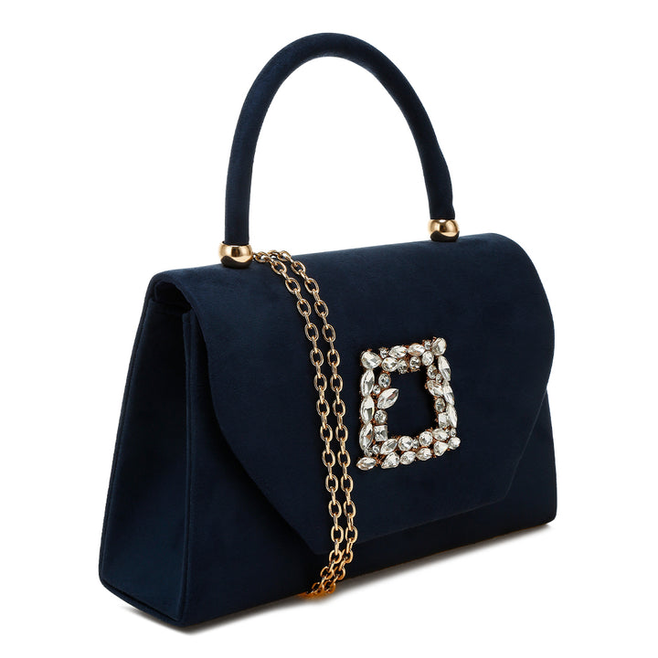 mini top handle brooch bag#color_navy