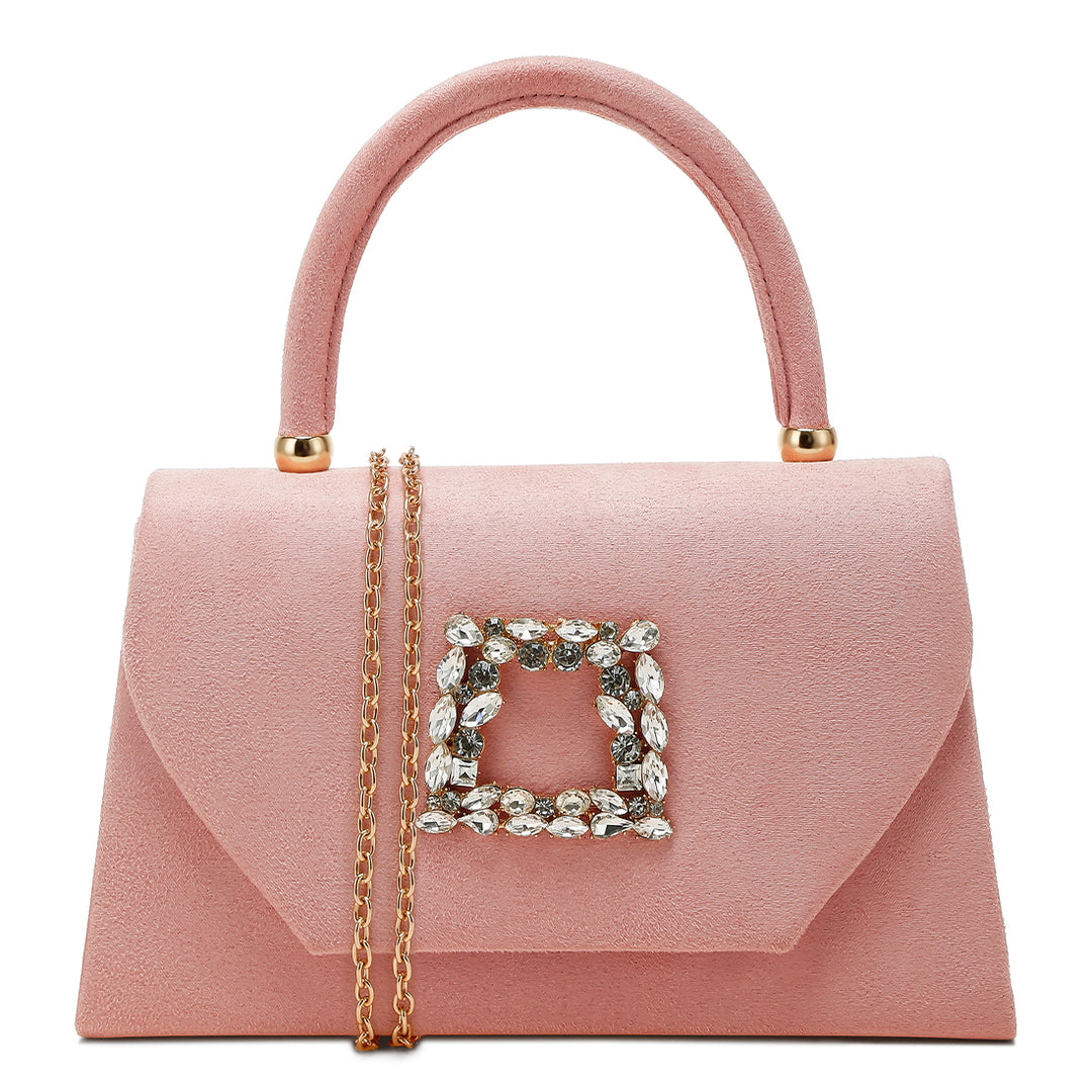 mini top handle brooch bag#color_pink