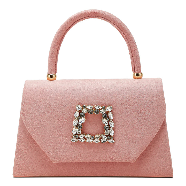 mini top handle brooch bag#color_pink