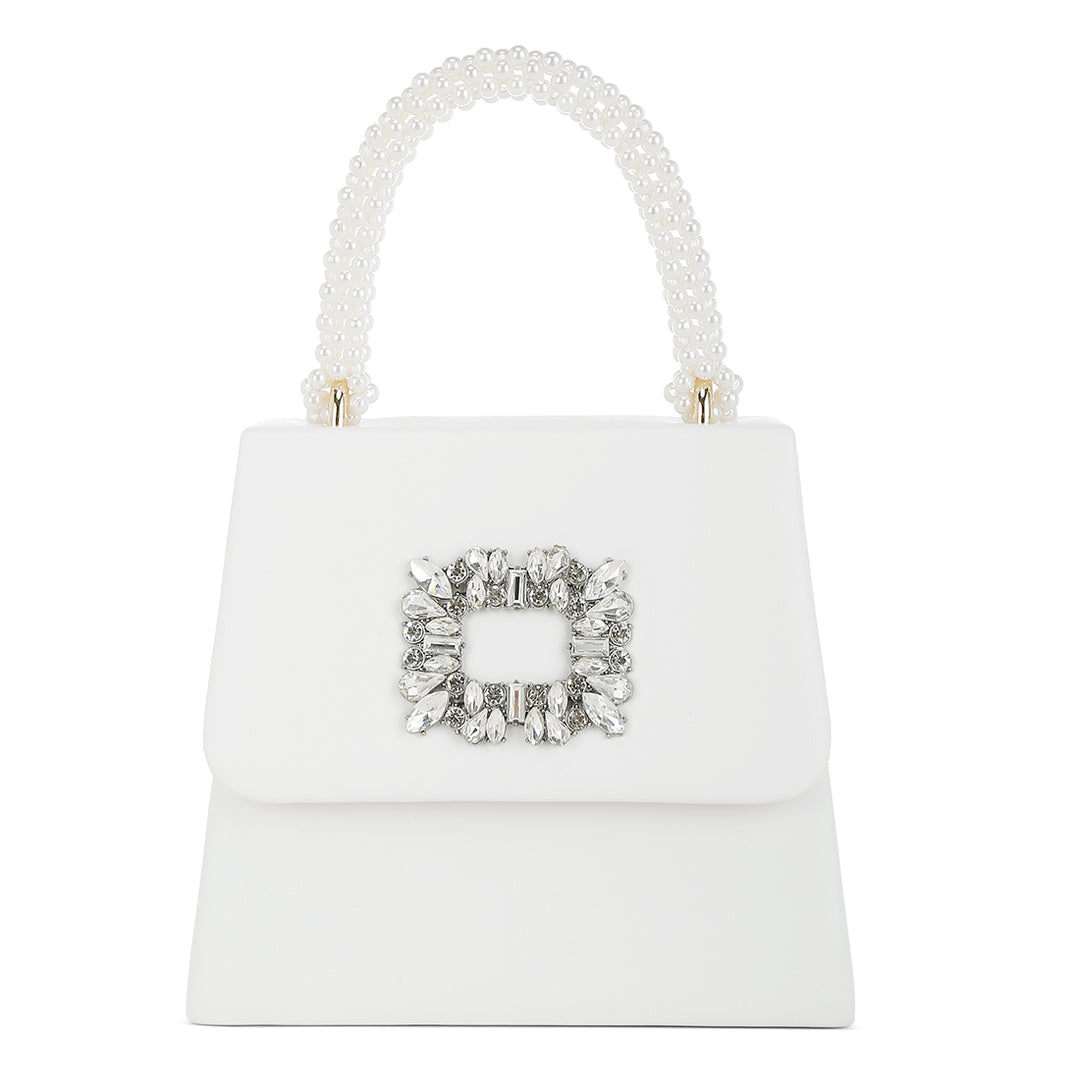 pearl top-handle diamante brooch bag#color_white