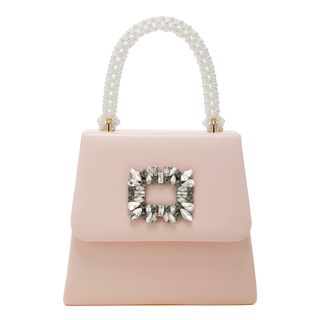 pearl top-handle diamante brooch bag#color_pink