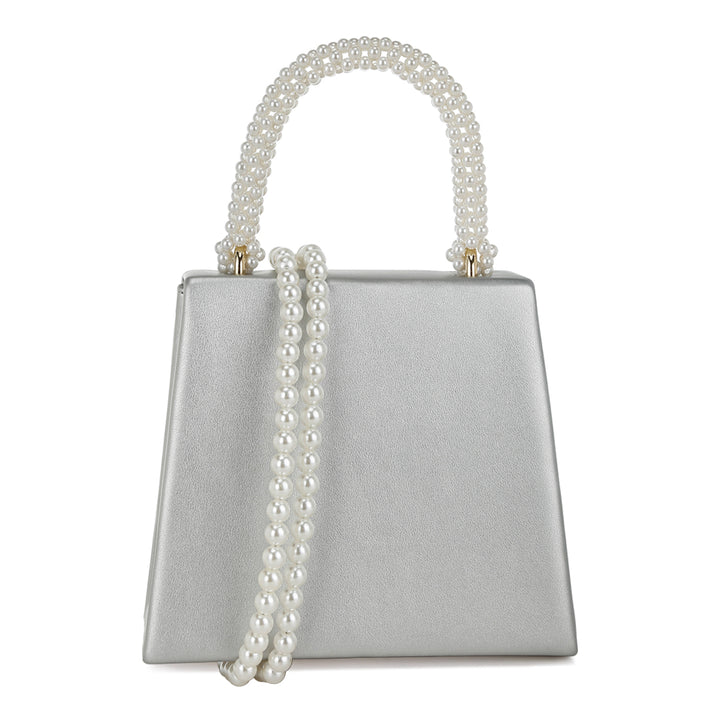 pearl top-handle diamante brooch bag#color_silver