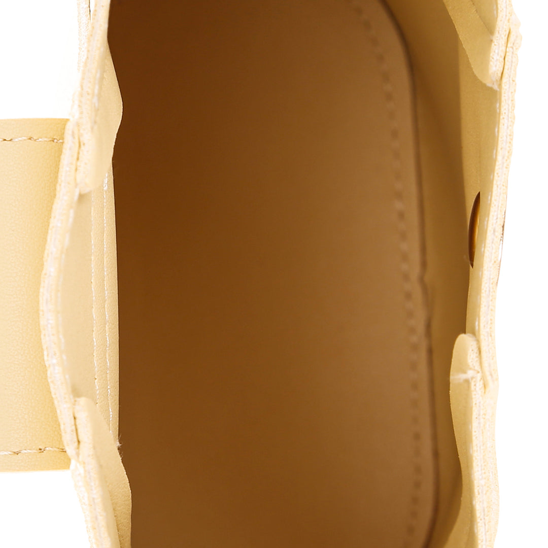 flap closure sling bag#color_yellow