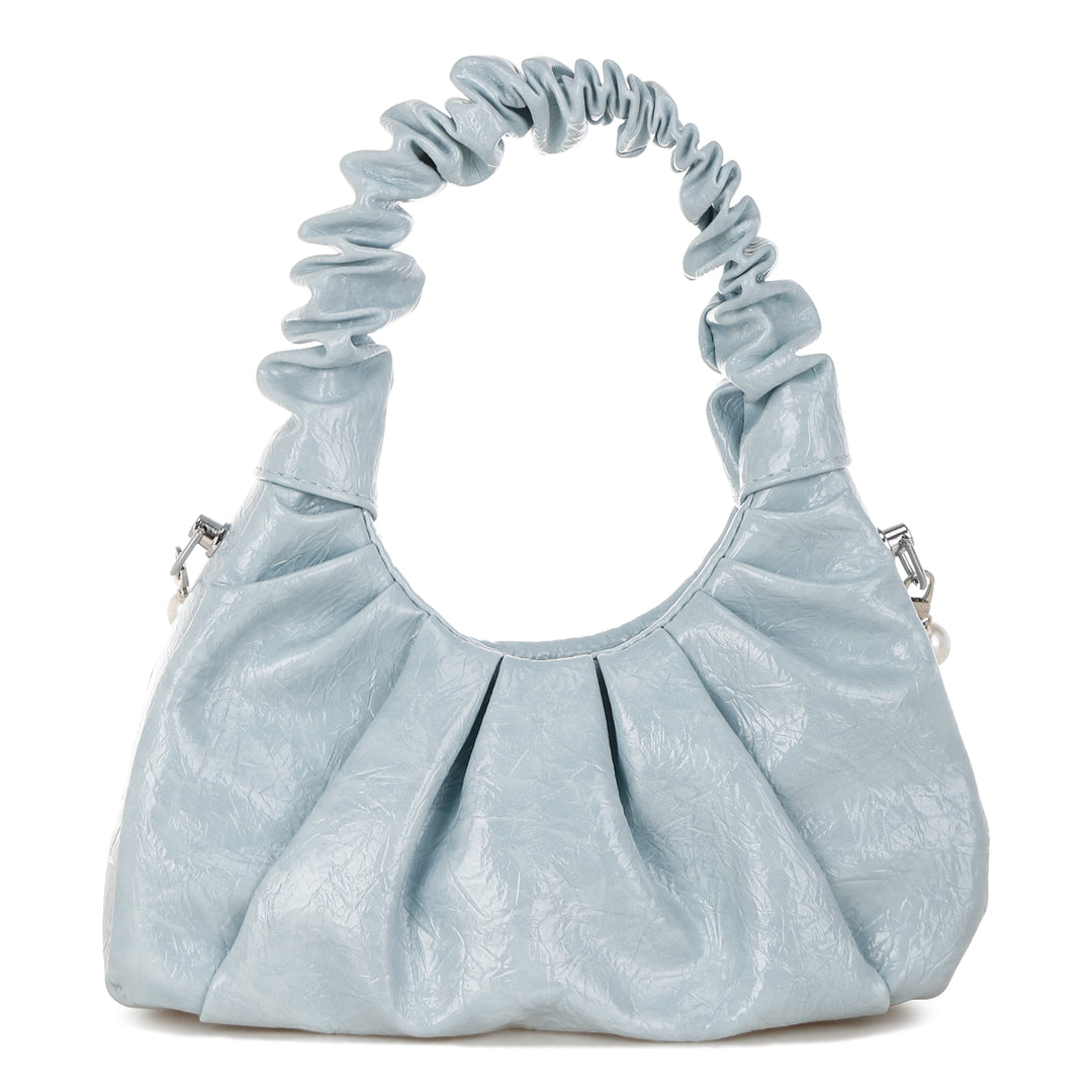 ruched handle crossbody bag#color_powder-blue