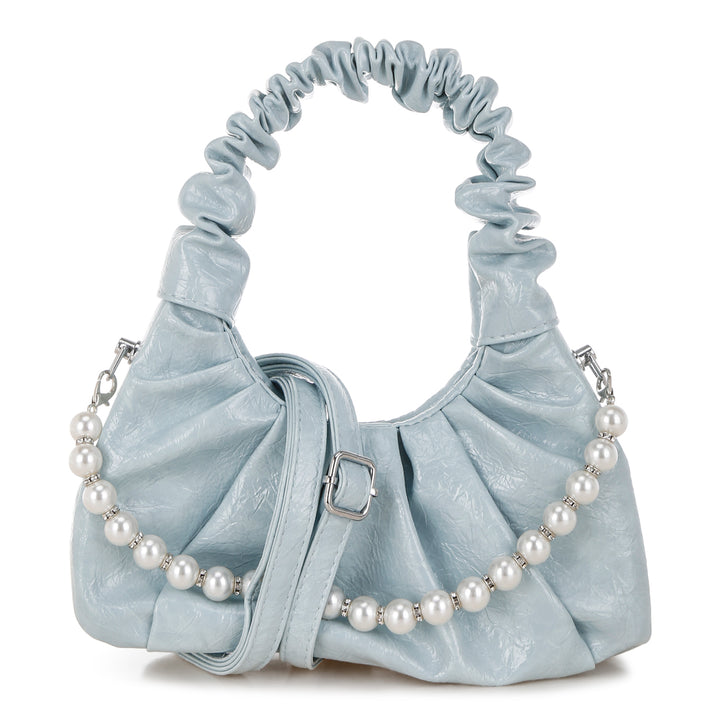 ruched handle crossbody bag#color_powder-blue