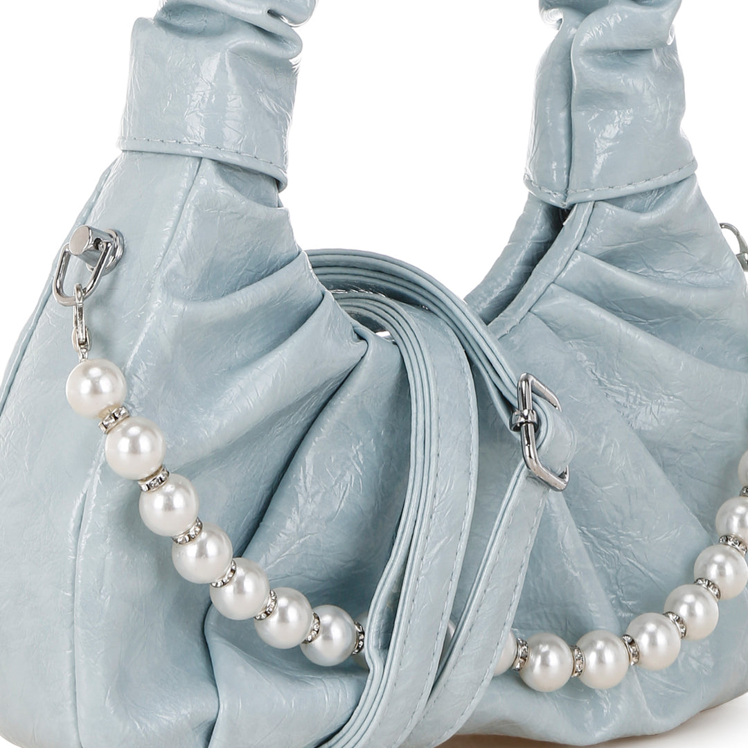 ruched handle crossbody bag#color_powder-blue