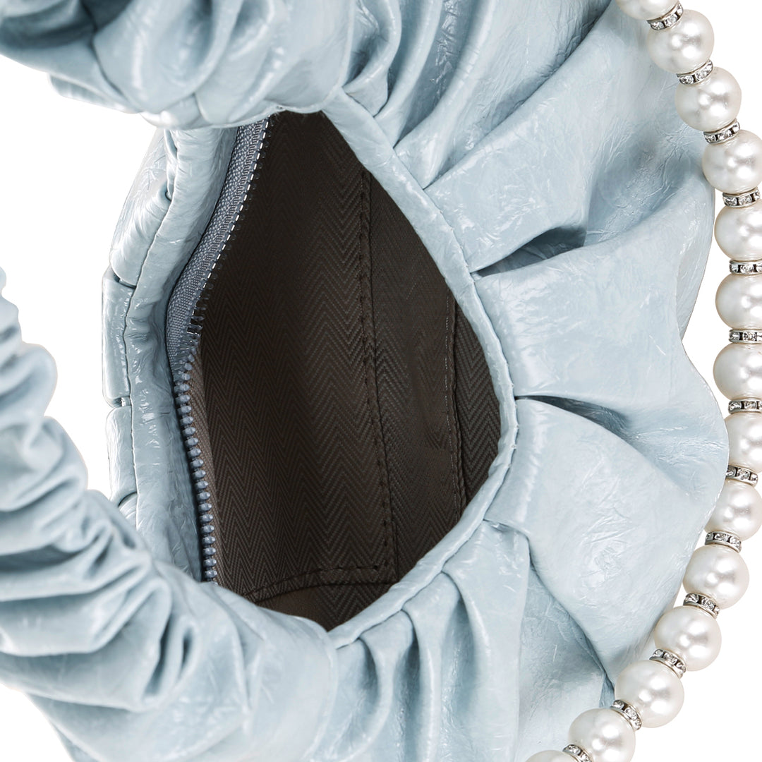 ruched handle crossbody bag#color_powder-blue