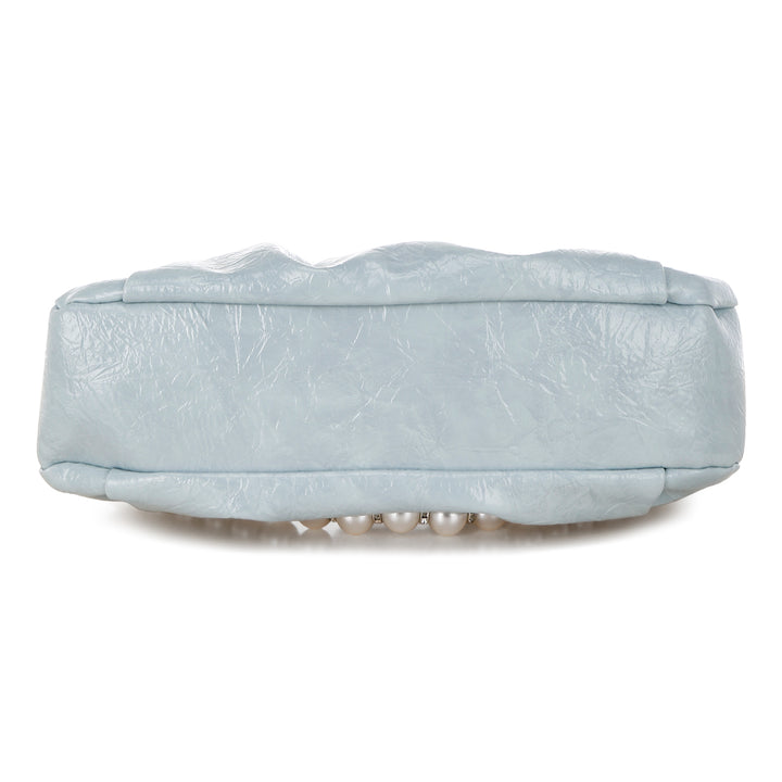 ruched handle crossbody bag#color_powder-blue