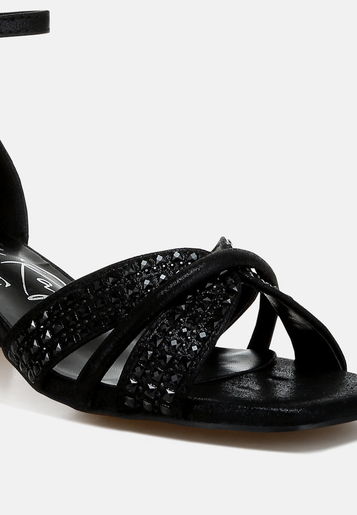 low block heel rhinestone sandals#colour_black