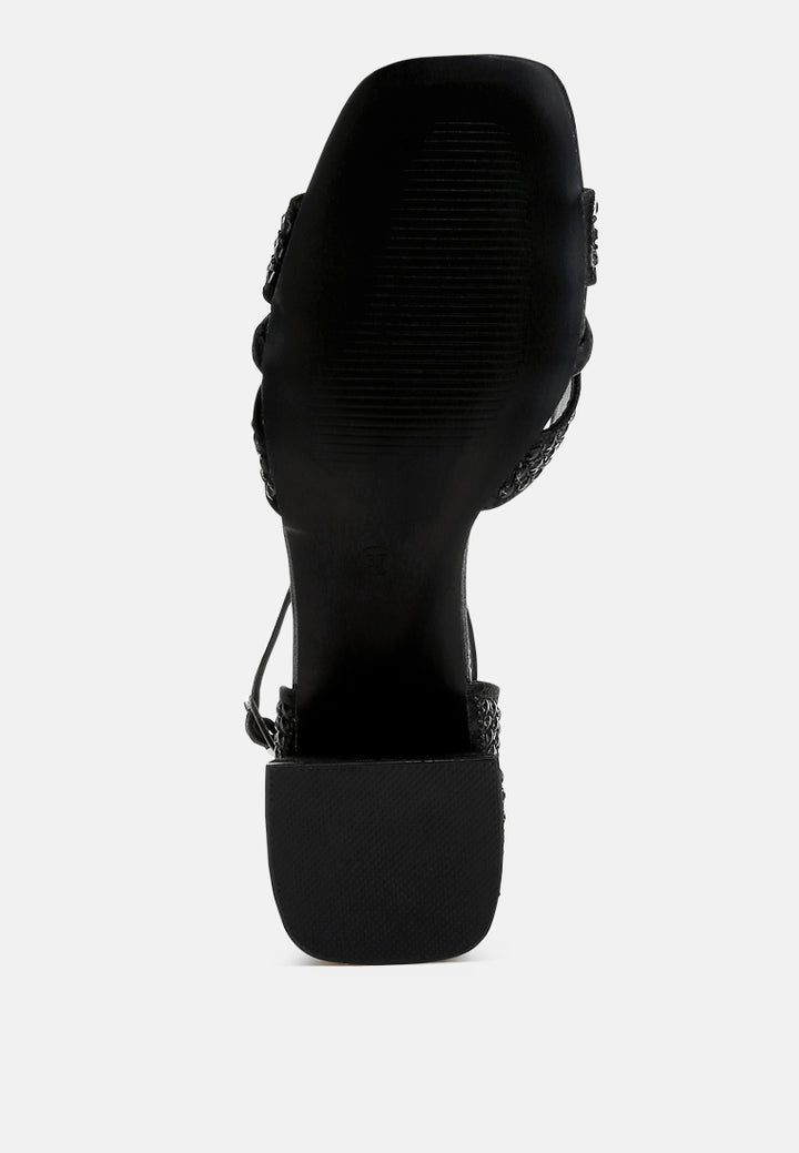 low block heel rhinestone sandals#colour_black