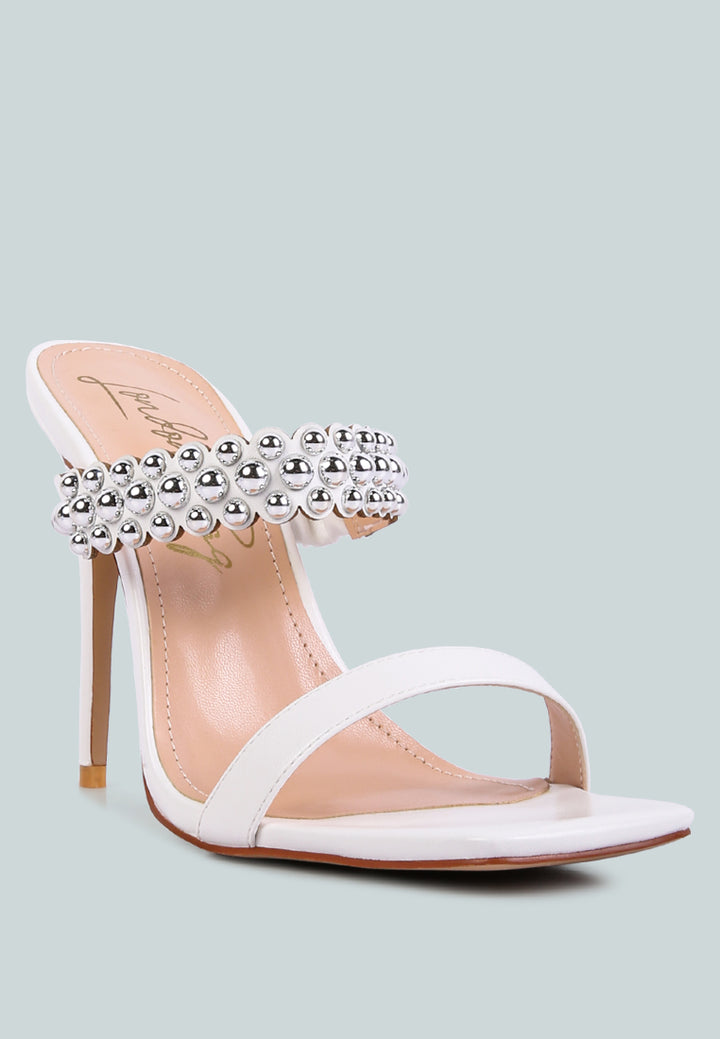 Women High Heel Metal Ball Sandals