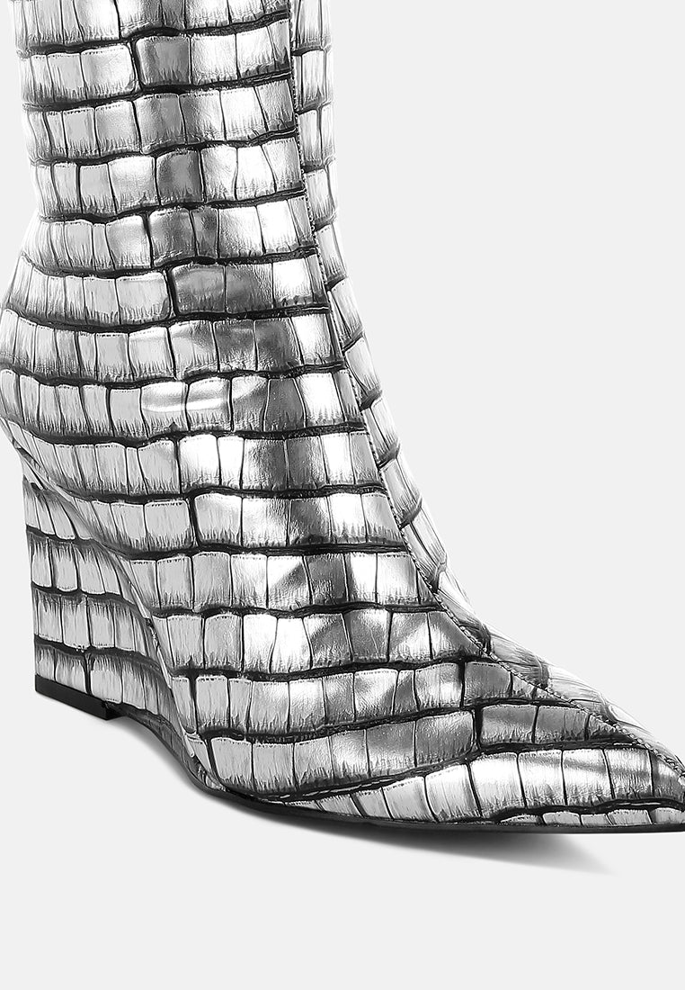 croco metallic long boots#colour_black