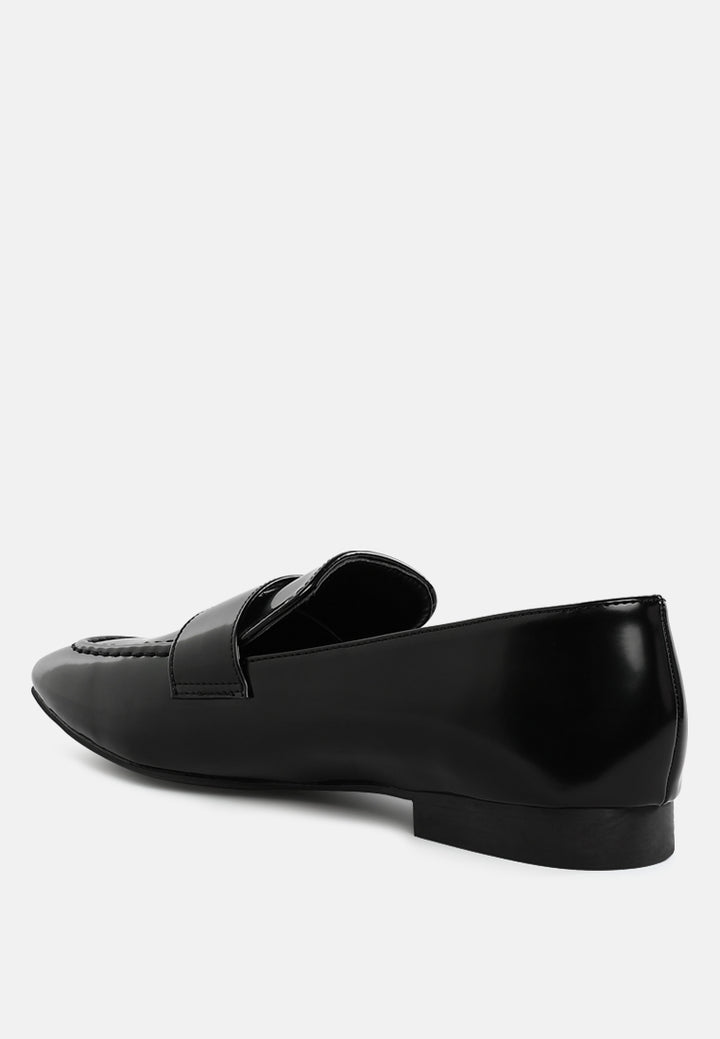 women flat heel loafers#color_black