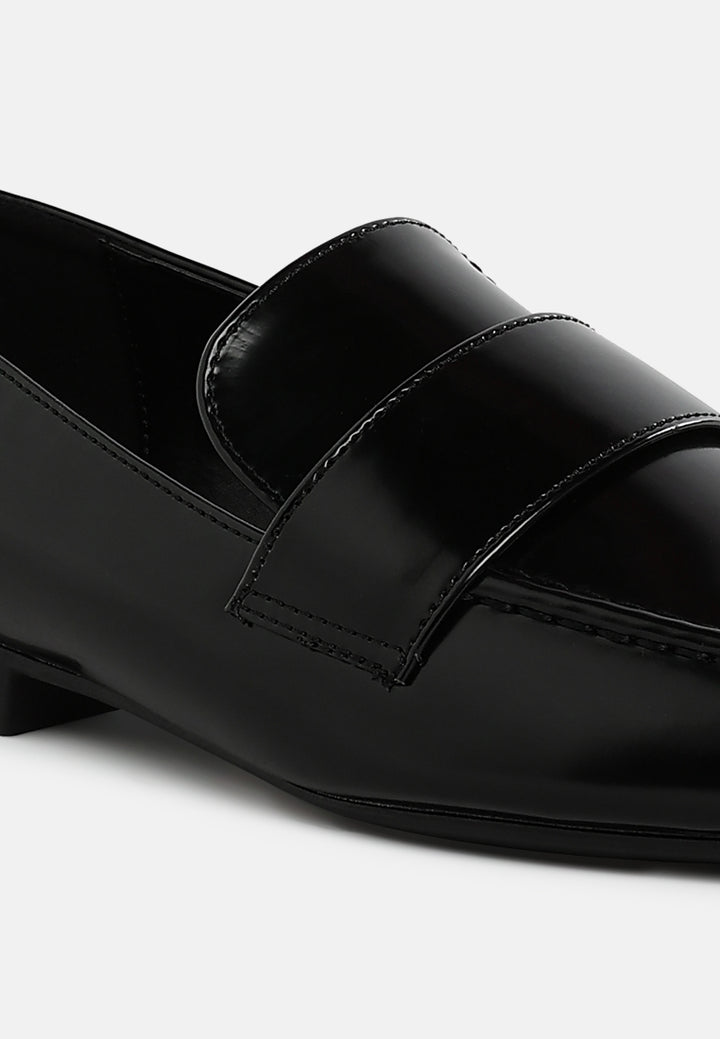 women flat heel loafers#color_black