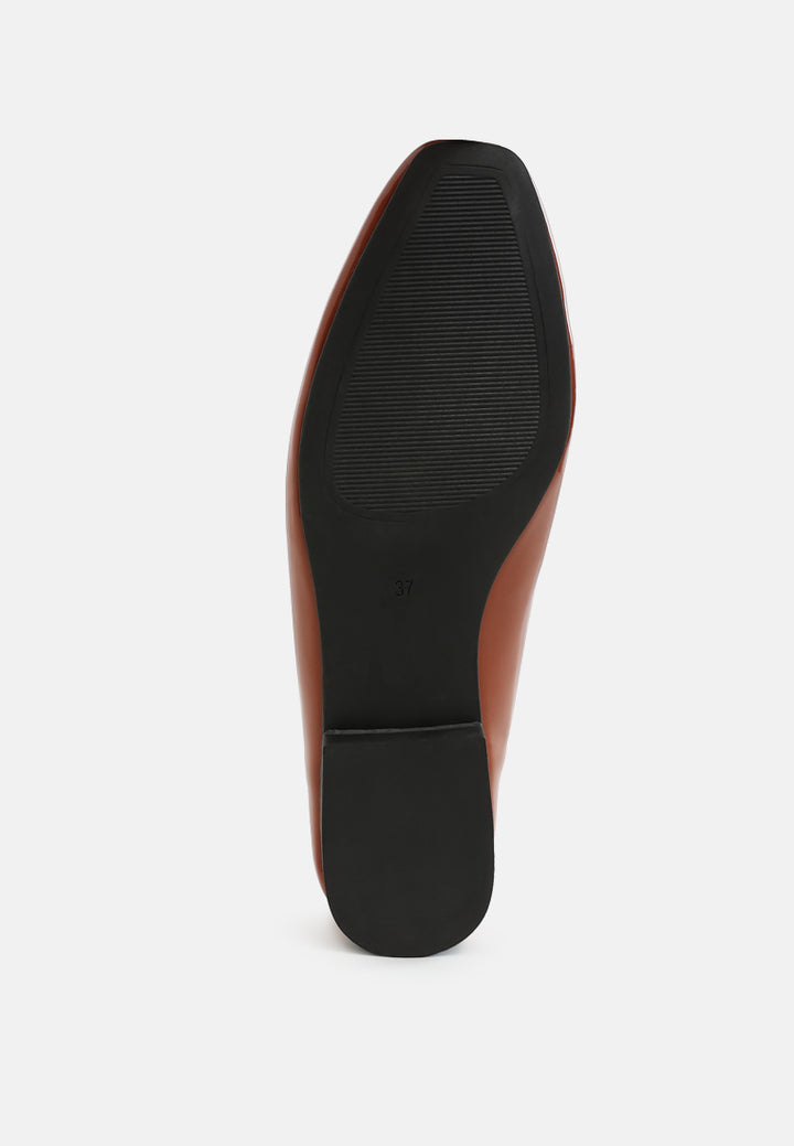 women flat heel loafers#color_brown