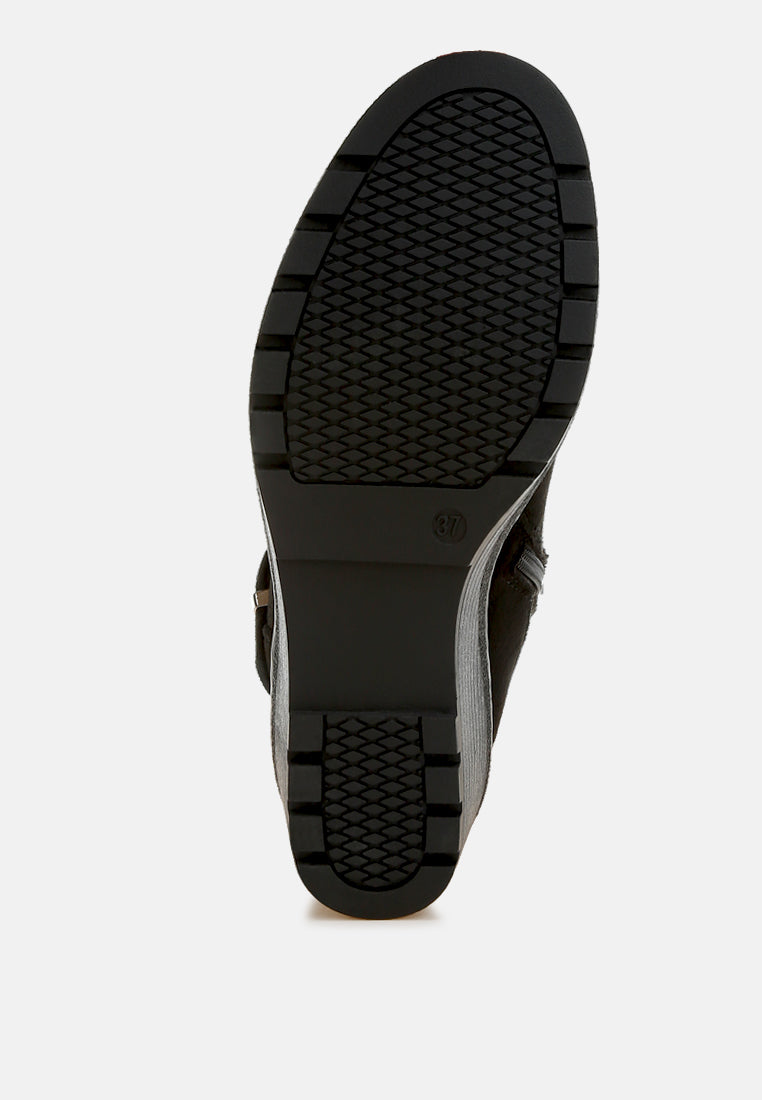 women faux fur harness boots#color_black