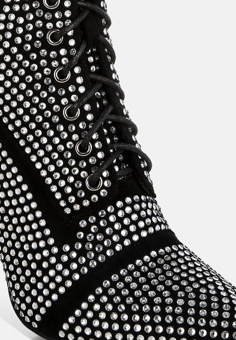 rhinestones embellished calf boots#colour_black