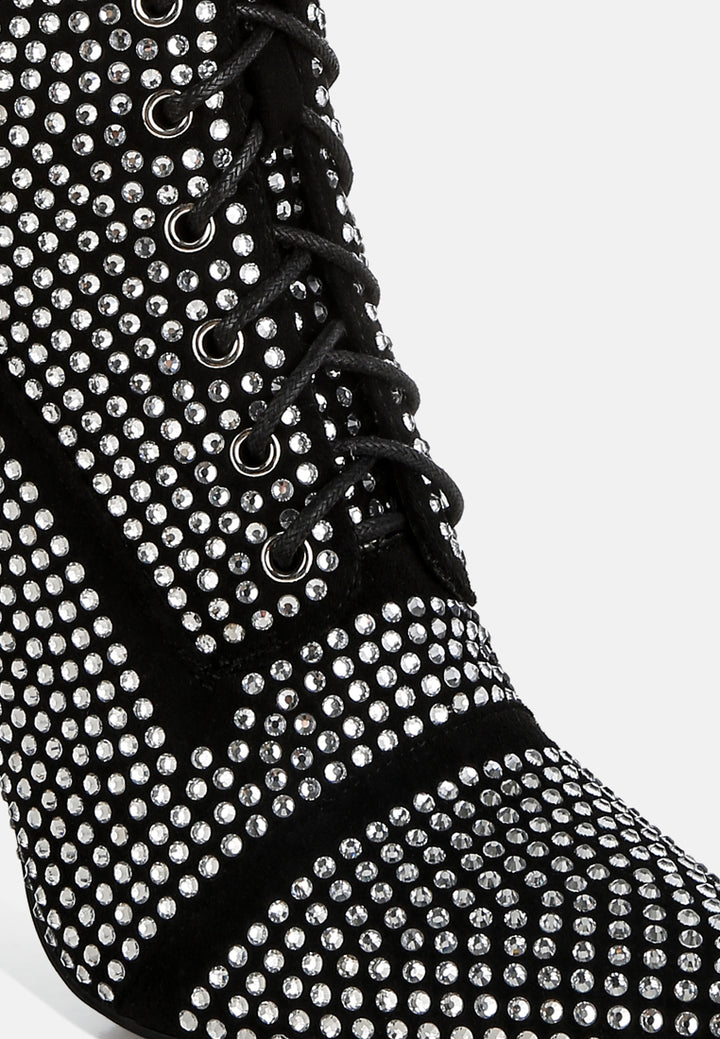 rhinestones embellished calf boots#colour_black