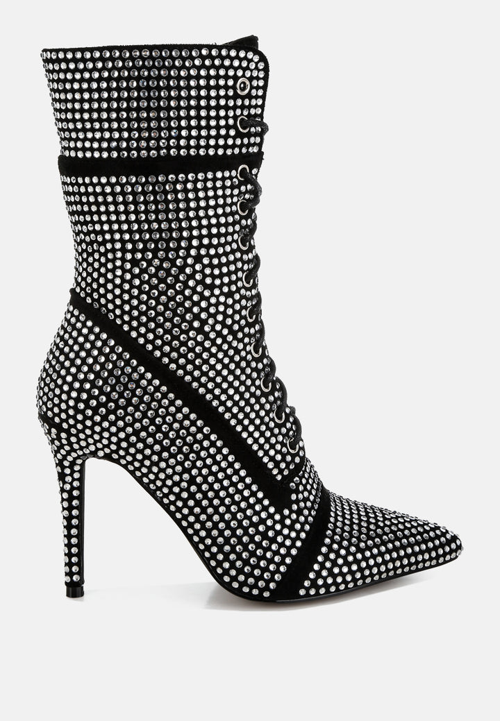 rhinestones embellished calf boots#colour_black