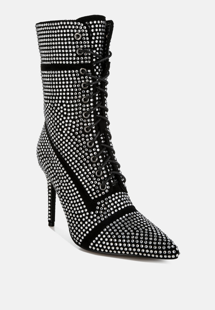 rhinestones embellished calf boots#colour_black
